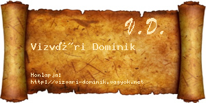 Vizvári Dominik névjegykártya
