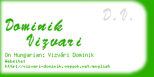 dominik vizvari business card